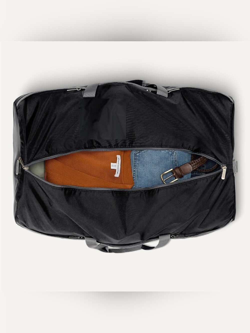 Amazon Basics Extra Large Foldable Nylon Duffel Bag With Carry Strap - Picture 3 of 8